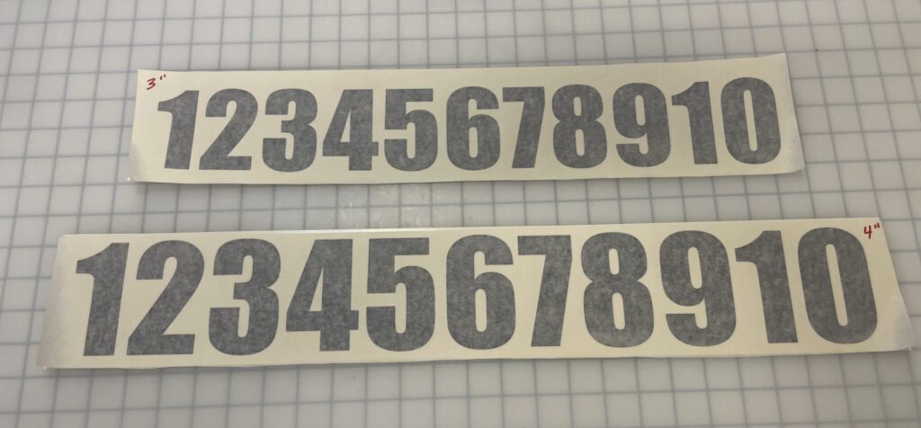 self storage door numbers transfer taped