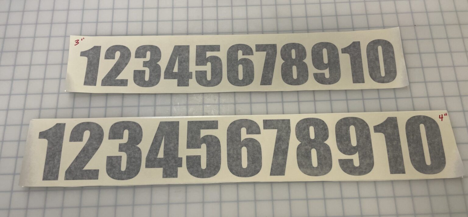 Self Storage Door Numbers (Transfer Taped) Self Storage Doors Vinyl
