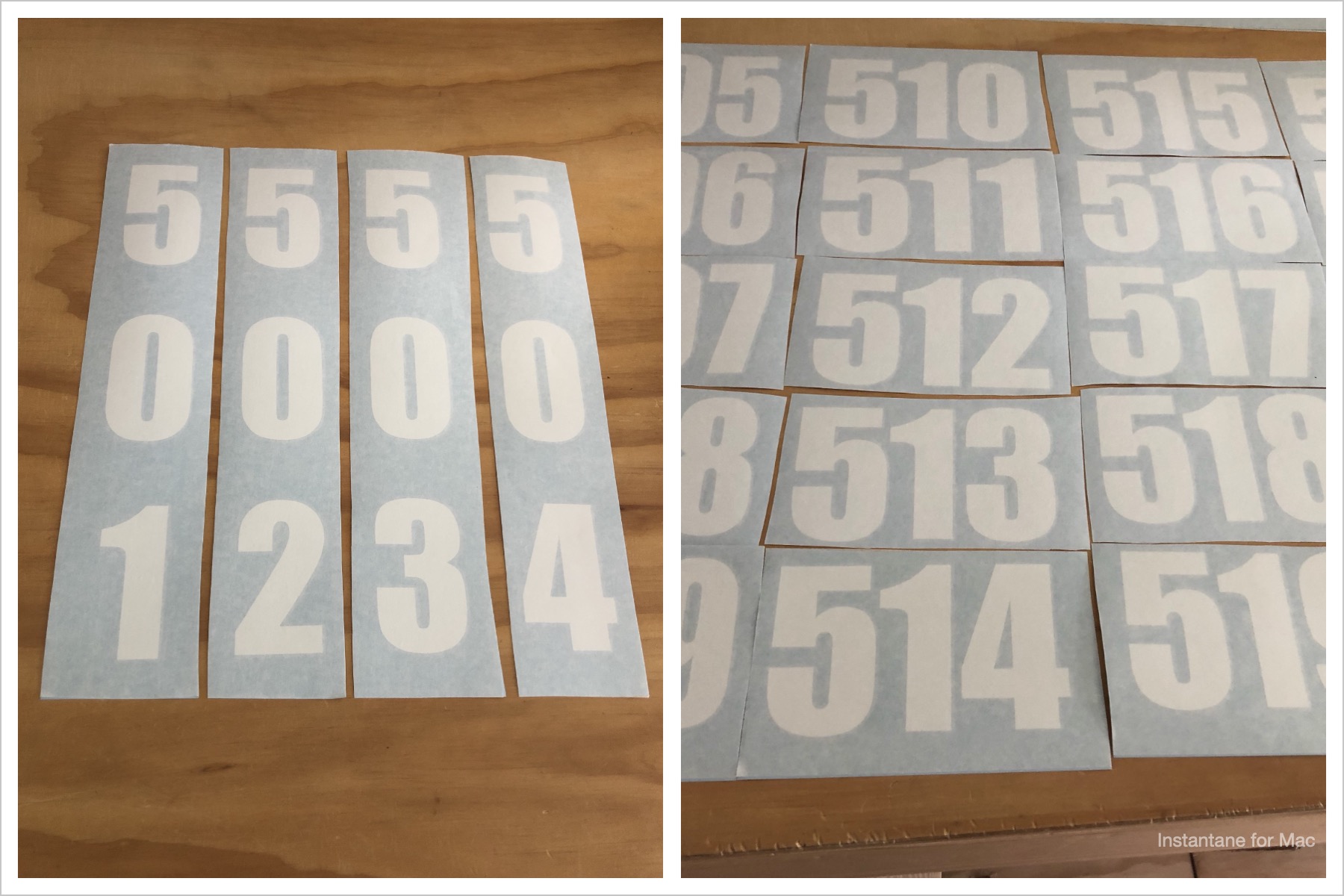 Job Example 1 Self Storage Unit Numbers (Adhesive Vinyl) Self